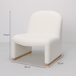 Interior Ave - Haven Curved Boucle Armchair – Sculptural White