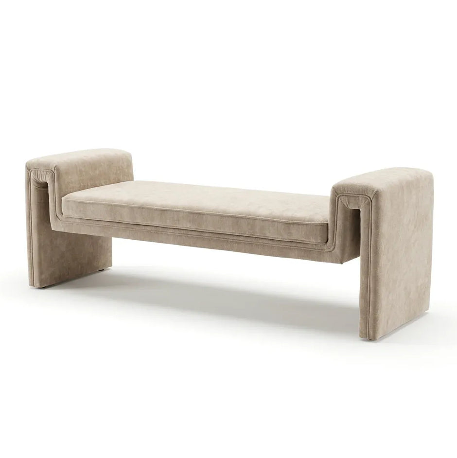 Interior Ave - Solace Textured Bench - Natural Taupe
