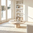 Interior Ave - Nobu Round Sculptural Stone Coffee Table - Natural Stone 100cm