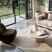 Interior Ave - Nobu Round Sculptural Stone Coffee Table - Natural Stone 100cm
