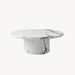 Interior Ave - Nobu Round Sculptural Stone Coffee Table - Panda Marble Finish