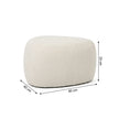 Interior Ave - Cove Pebble Ottoman - Vanilla