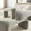 Interior Ave - Hendrix Arched Textured Ottoman - Frosted Stone