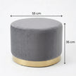 Interior Ave - Monaco Round Ottoman - Ocean