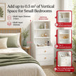 Bedside Table Drawer Nightstand Bedroom Cabinet Warm White 3-Shelf Storage Unit