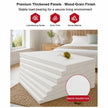 Bedside Table Drawer Nightstand Minimalist White Storage Dual Shelves Cabinet