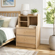 Wooden Bedside Table Nightstand Drawer Storage Minimalist Multi-Functional