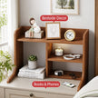 Bedside Table Drawer Nightstand Multi-Compartment Storage Reddish-Brown 70cm