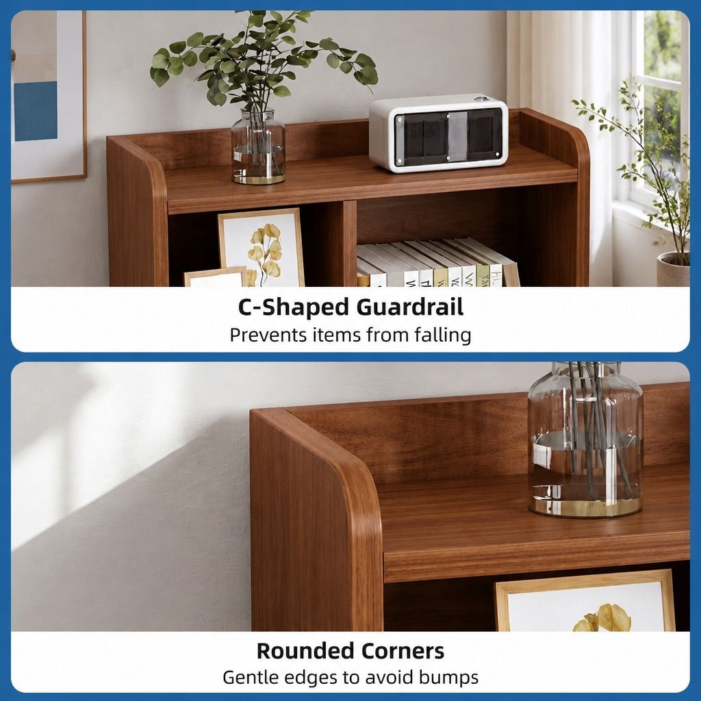 Bedside Table Drawer Nightstand Multi-Compartment Storage Reddish-Brown 70cm