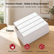 White Nightstand Bedside Table Wooden Drawers Storage Sections Curved Sides