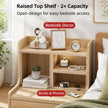 Light Wood Bedside Table Drawer Nightstand Open Shelf Storage Tray Nordic 70cm