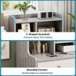 Light Gray Bedside Table Nightstand Drawer Open Shelf Secure Storage 70cm