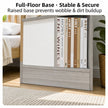 Light Gray Bedside Table Nightstand Drawer Open Shelf Secure Storage 70cm