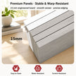 Light Gray Bedside Table Nightstand Drawer Open Shelf Secure Storage 70cm