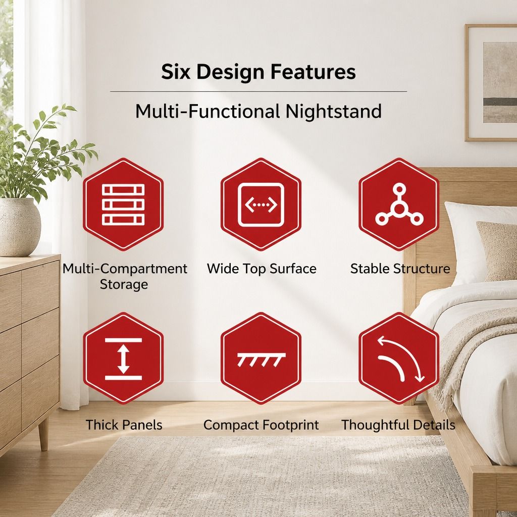 Bedside Table Drawer Nightstand Wooden Legs Open Shelves Side Compartment White