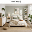 Two-Tone Bedside Table Nightstand Drawer Storage Wooden Legs White Wood Design