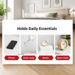 Bedside Table Drawer Nightstand Warm White Open Storage Compact 47cm Modern