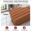 Bedside Table Nightstand Walnut Wood Grain Double Drawer Tray Top White Handles