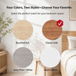 Bedside Table Nightstand Walnut Wood Grain Double Drawer Tray Top White Handles