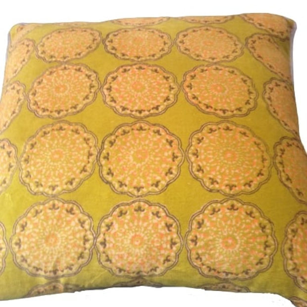 Duffy Mustard and Grey Cushion Cover