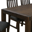 Dining Table 180cm Medium Size with Solid Acacia Wooden Base in Chocolate Colour