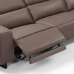 5 Seater Real Cow Leather Sofa with Power Recliner Adjustable Headrest Wooden Frame Corner Lounge
