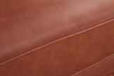 2 Seater Brown Sofa Lounge Button Tufted in Faux Leather
