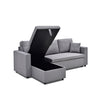 Multifunctional Sofa Bed Fabric Upholstery Chaise Section Comfy Cushions Armrests