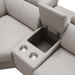 Washington Genuine Leather 6 Seater Corner Sofa With 2 Electric Recliners And Reversible Console
