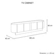 TV Cabinet MDF Board Melamine Interior Storage Entertainment Unit