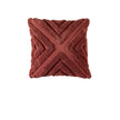 Bianca Haven Terracotta Cotton Chenille Square Cushion
