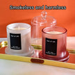 2Pcs Smokeless Glass Aromatherapy Candles Scented Gift Set for Relaxation - Lime Basil