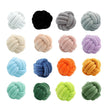 Three-Strand Braided Round Pillow Sofa Cushion Decorative Pillow for Living Room - Dark Blue