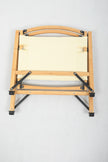 4x Bamboo Canvas Foldable Outdoor Camping Chair Wooden Picnic Park - Khaki/Beige