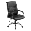 PU Leather Office Chair – Ergonomic Executive Swivel Desk Chair with Padded Seat in Black
