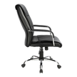 PU Leather Office Chair – Ergonomic Executive Swivel Desk Chair with Padded Seat in Black