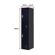 2-Door Vertical Locker for Office Gym Shed School Home Storage