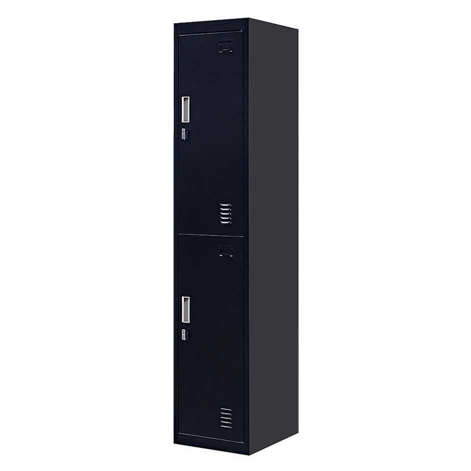 2-Door Vertical Locker for Office Gym Shed School Home Storage