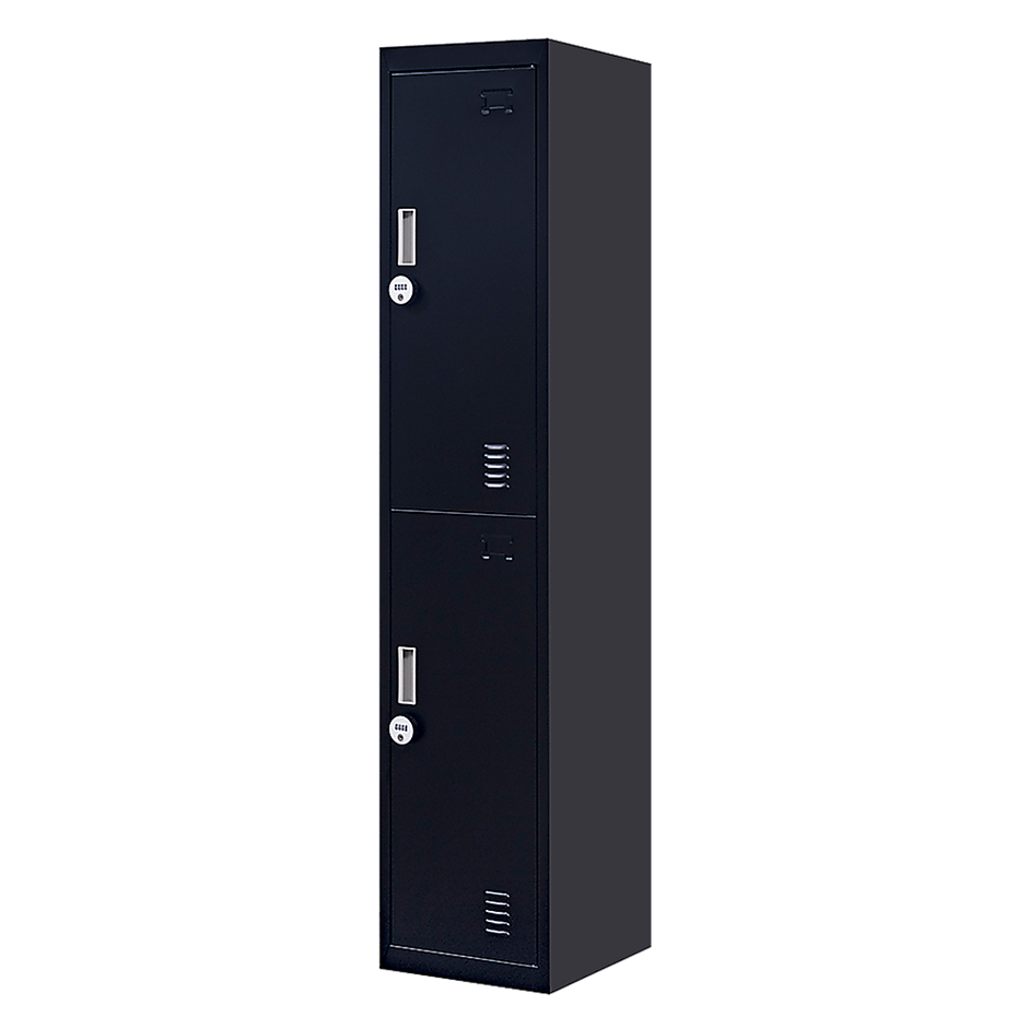 2-Door Vertical Locker for Office Gym Shed School Home Storage