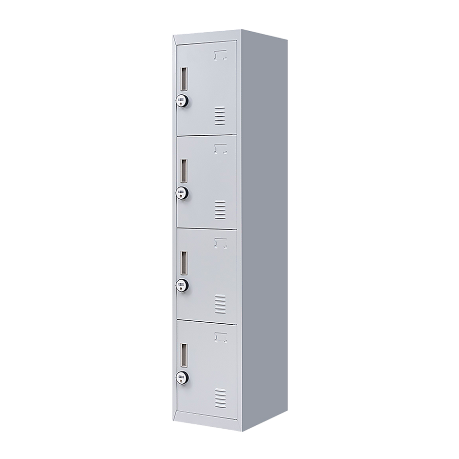 4-Door Vertical Locker for Office Gym Shed School Home Storage
