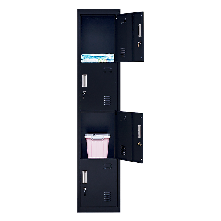 4-Door Vertical Locker for Office Gym Shed School Home Storage