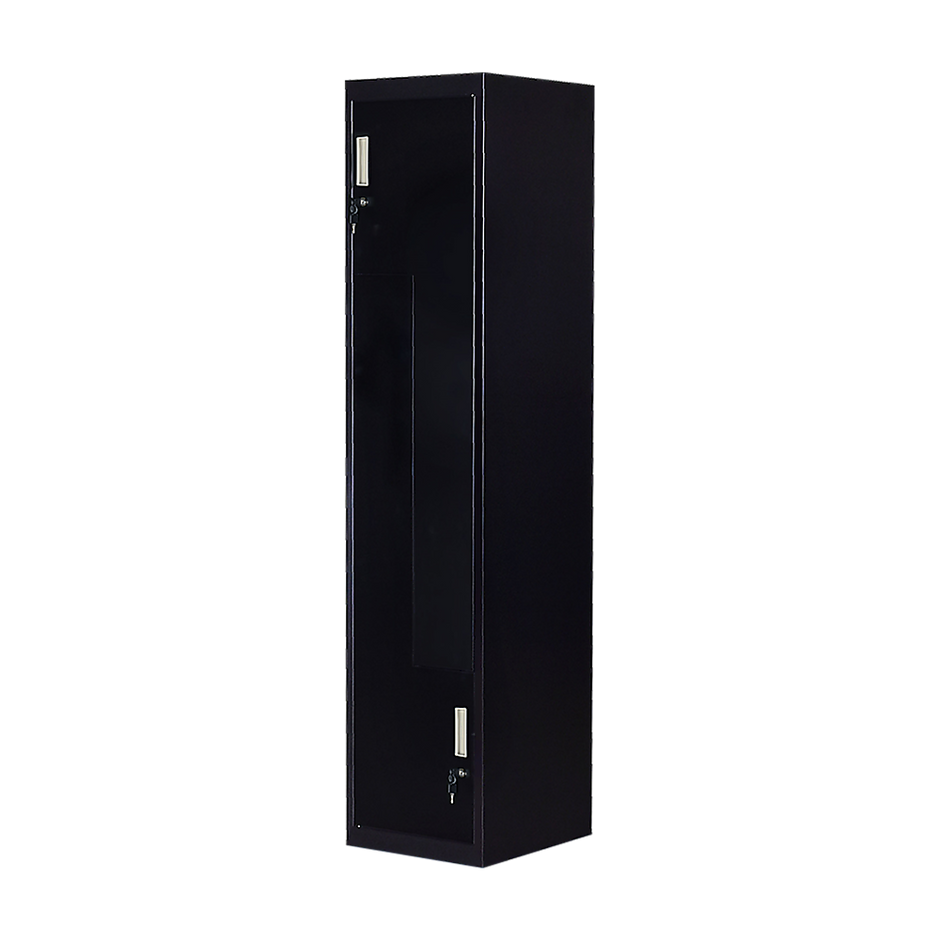 Black Two-Door L-shaped Office Gym Shed Storage Lockers