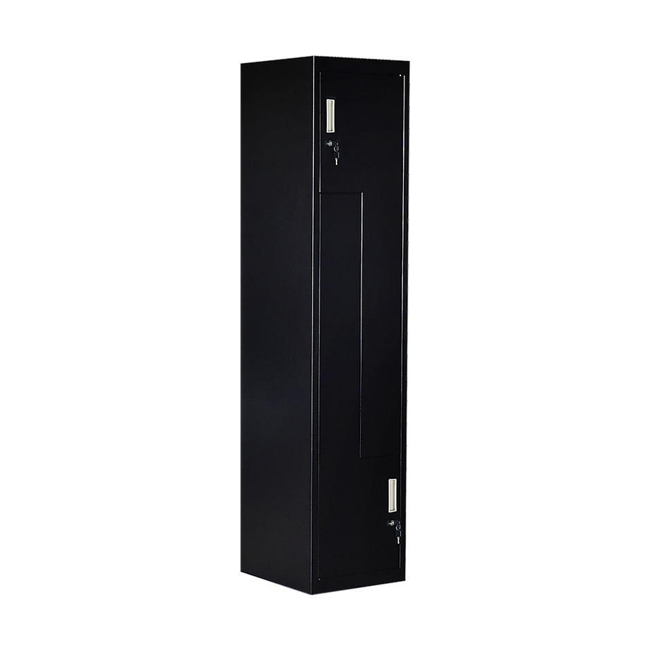 Black Two-Door L-shaped Office Gym Shed Storage Lockers