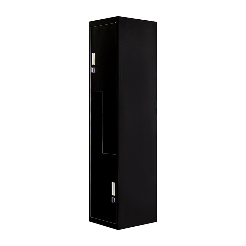 Black Two-Door L-shaped Office Gym Shed Storage Lockers