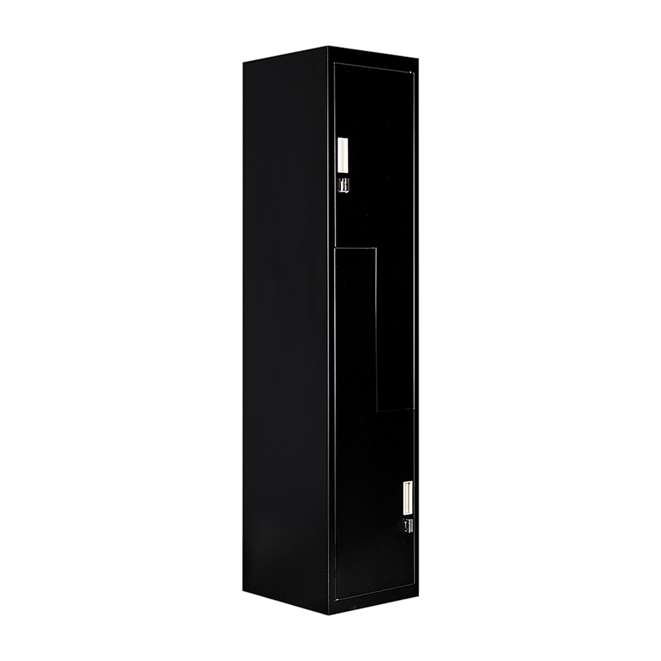 Black Two-Door L-shaped Office Gym Shed Storage Lockers