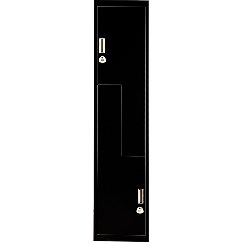 Black Two-Door L-shaped Office Gym Shed Storage Lockers