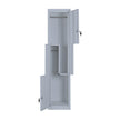 Grey Two-Door L-shaped Office Gym Shed Storage Lockers