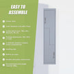 Grey Two-Door L-shaped Office Gym Shed Storage Lockers