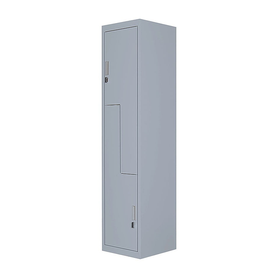 Grey Two-Door L-shaped Office Gym Shed Storage Lockers