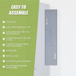 Grey Two-Door L-shaped Office Gym Shed Storage Lockers